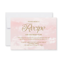 Cloud Pink Gold Bridal Shower Recipe Request
