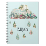 Cloud Rain Drops Baby Boy Collage Notebook at Zazzle