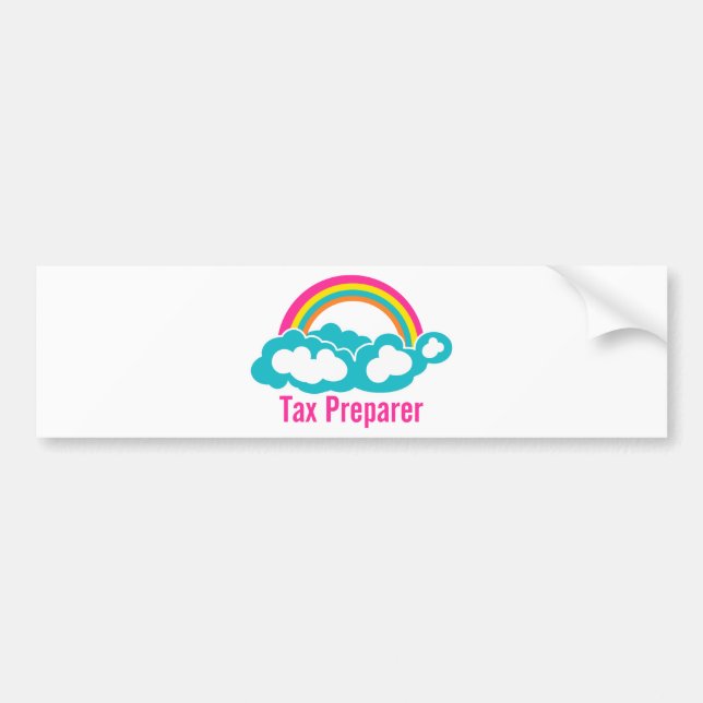 Cloud Rainbow Tax Preparer Bumper Sticker (Front)