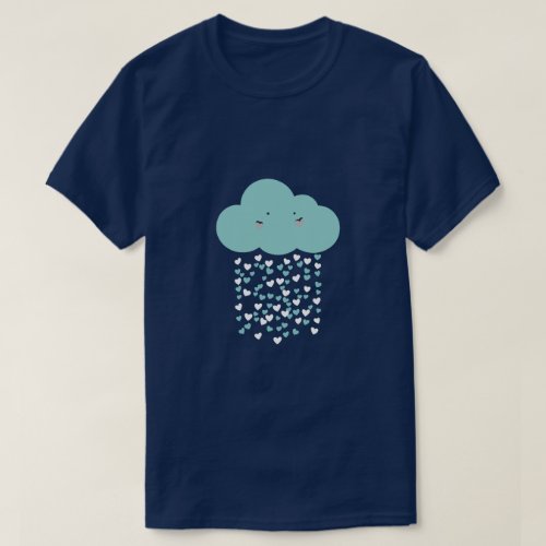 Cloud Raining Hearts T_Shirt