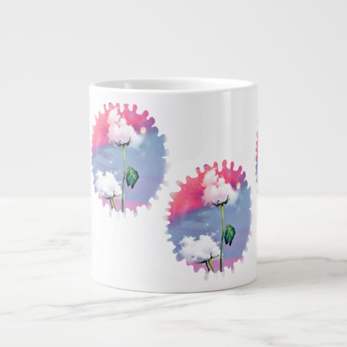  cloud rose giant coffee mug