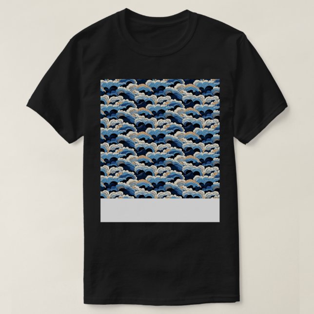 Cloud Seamless Pattern Sky Cloudscape Floating Day T-Shirt (Design Front)