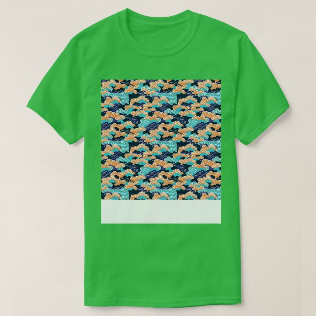 Cloud Seamless Pattern Sky Cloudscape Floating Day T-Shirt (Design Front)
