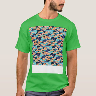 Cloud Seamless Pattern Sky Cloudscape Floating Day T-Shirt