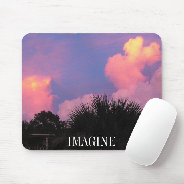 Cloud Shapes Mouse Pad (With Mouse)
