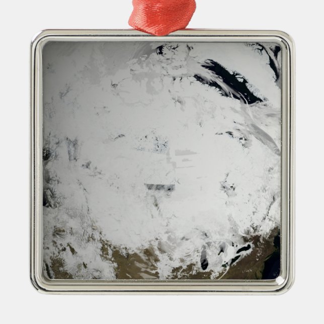 Cloud simulation of a single day 2 metal ornament (Front)