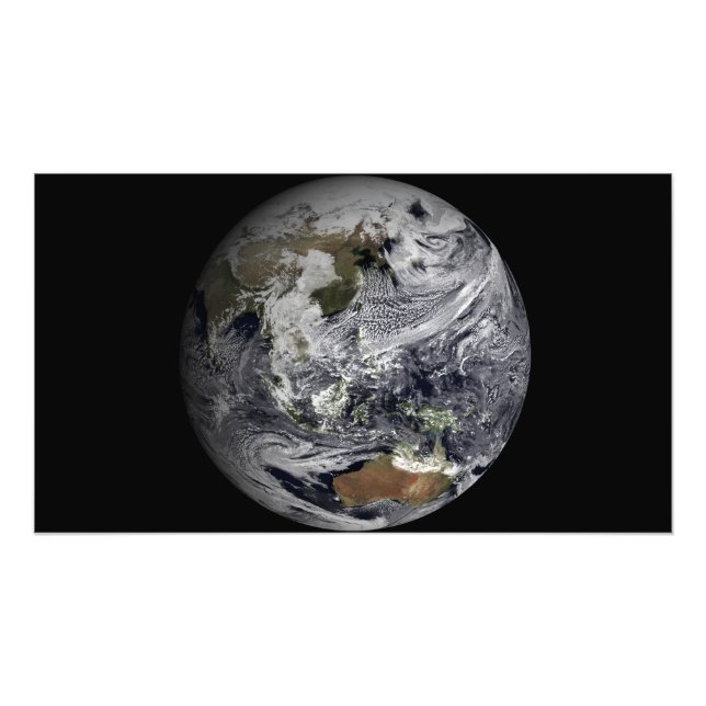 Cloud simulation of the full Earth Photo Print (Front)