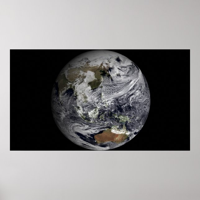 Cloud simulation of the full Earth Poster (Front)