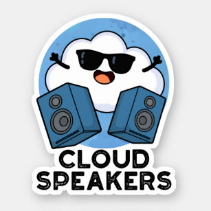 Cloud Speakers Funny Weather Pun  Sticker