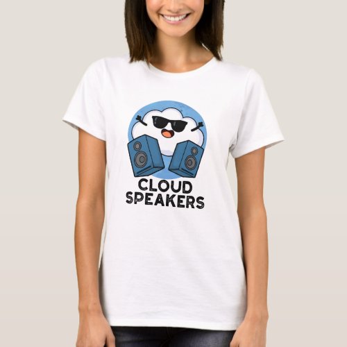 Cloud Speakers Funny Weather Pun  T_Shirt