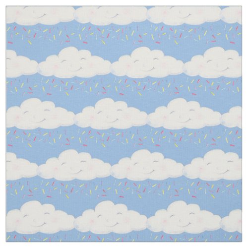 Cloud sprinkles watercolor whimsy nursery fabric