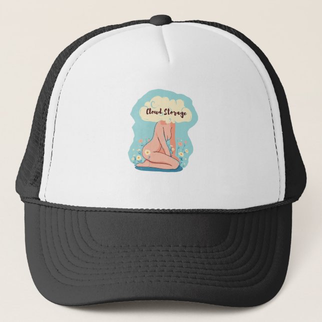 Cloud Storage - Funny Coders Gift Trucker Hat (Front)