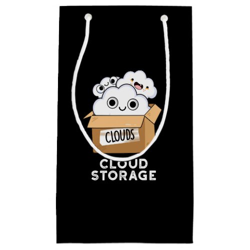 Cloud Storage Funny Weather Technology Pun Dark BG Small Gift Bag