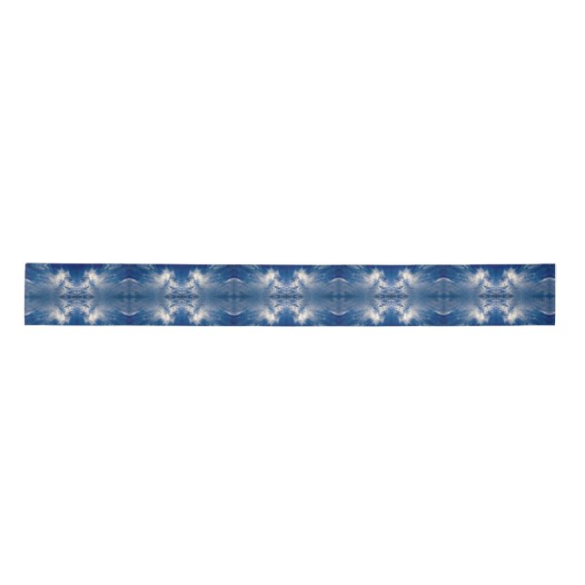 Cloud Streaks Abstract Satin Ribbon (Front)