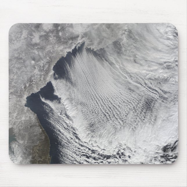 Cloud streets forming over the Sea of Japan Mouse Pad (Front)