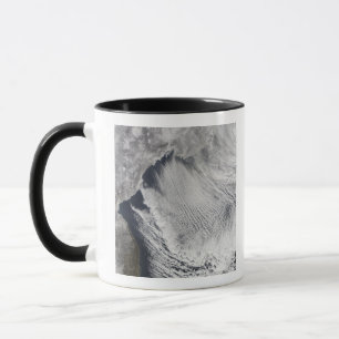 Cloud streets forming over the Sea of Japan Mug