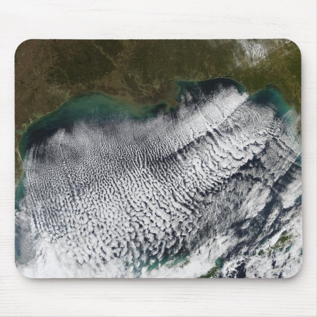 Cloud streets in the Gulf of Mexico Mouse Pad (Front)