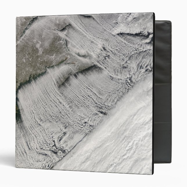 Cloud streets off New England and the Maritimes 3 Ring Binder (Front/Inside)