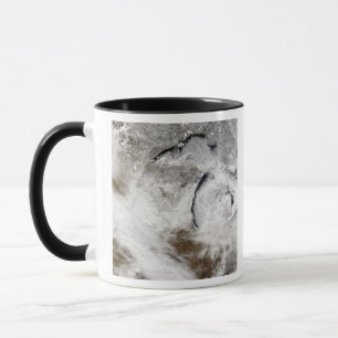 Cloud streets over Lake Superior and Lake Michi Mug