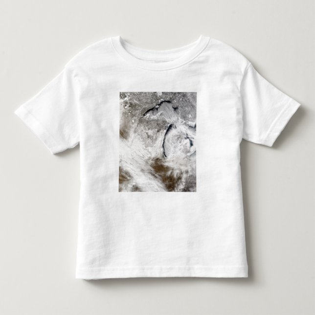 Cloud streets over Lake Superior and Lake Michi Toddler T-shirt (Front)