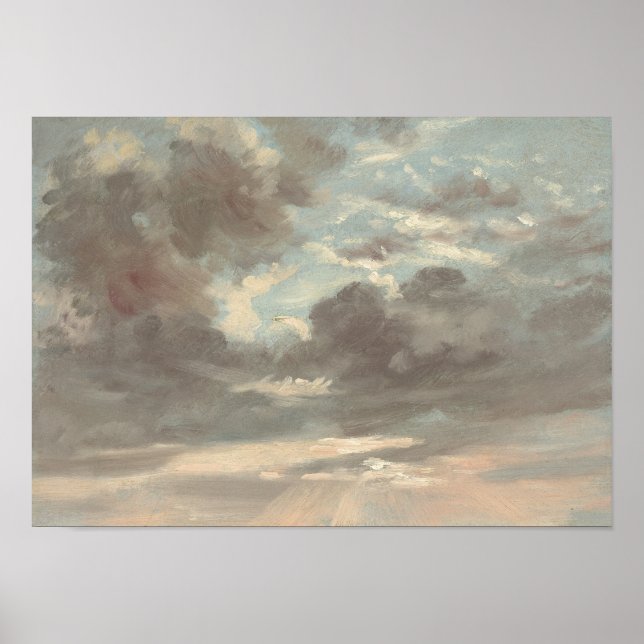 Cloud Study: Stormy Sunset – Constable Poster (Front)