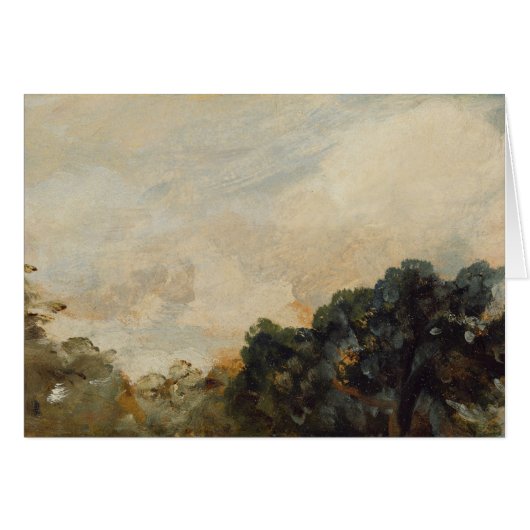 Cloud Study with Trees, 1821 (oil on paper laid do Cards (Front Horizontal)