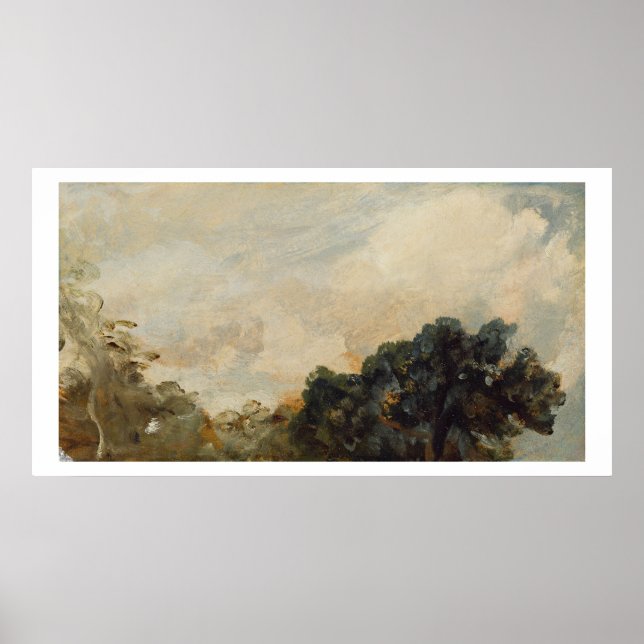 Cloud Study with Trees, 1821 (oil on paper laid do Poster (Front)