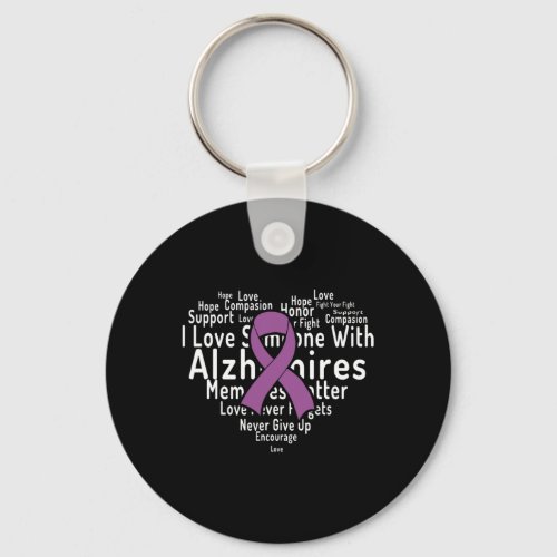 Cloud Support Alzheimerheimer Heimers Awareness  Keychain