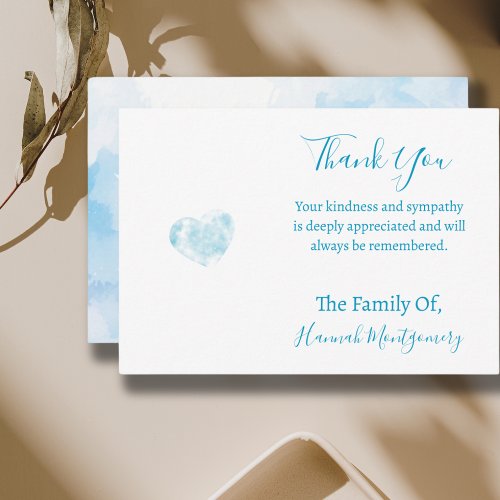 Cloud Sympathy Thank You Card