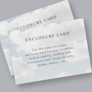 Cloud Theme Cloud Nine Custom Enclosure Card