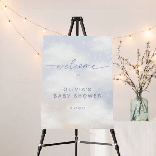 Cloud Themed Baby Shower Welcome Foam Board