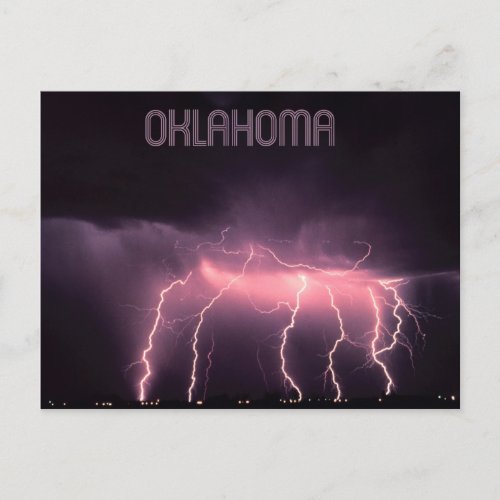 Cloud_to_Ground Lightning Oklahoma Postcard