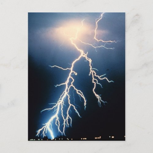 Cloud to Ground Lightning Postcard