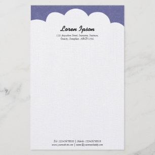 Cloud Top - Purple Gray Stationery