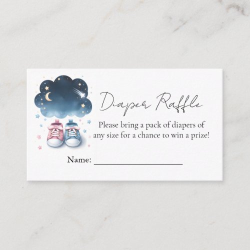 Cloud Twinkle Twinkle Little Star Gender Reveal Enclosure Card