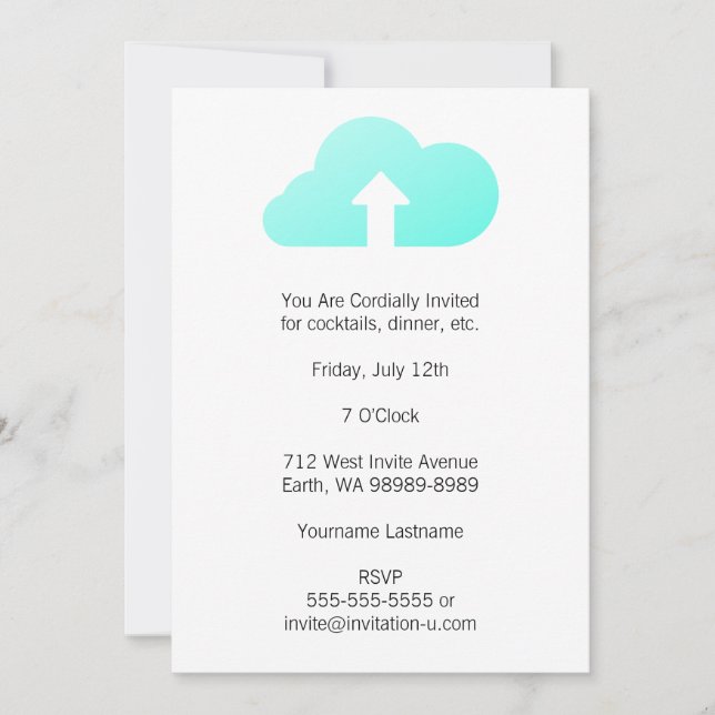 Cloud Upload Invitation (Front)