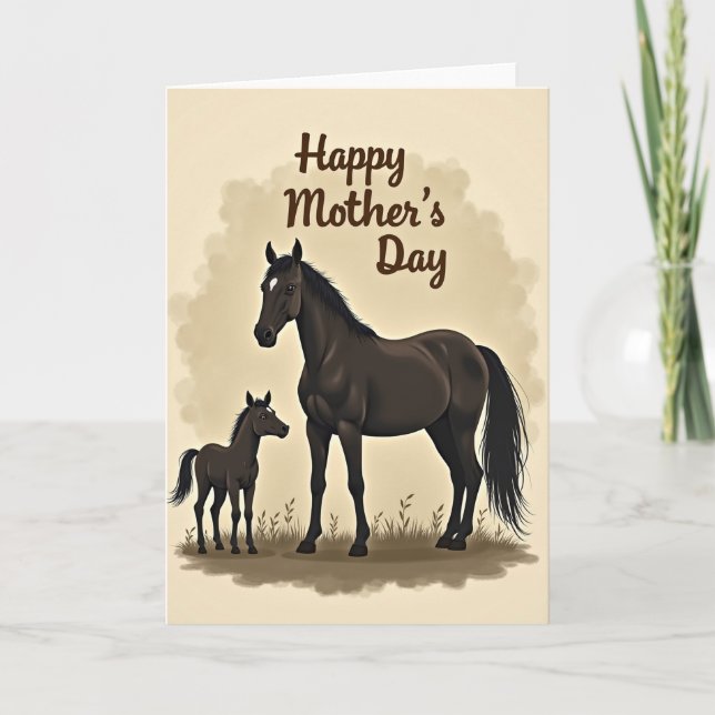 Cloud Vignette Equids Card (Front)