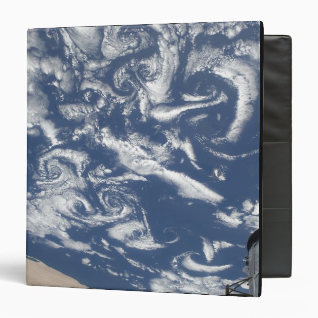 Cloud vortex streets off the coast 3 ring binder (Front/Inside)