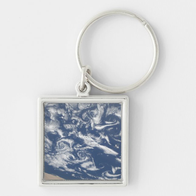 Cloud vortex streets off the coast keychain (Front)
