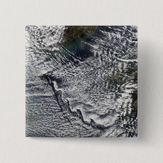 Cloud vortices off Cheju Do, South Korea 2 Button (Front)