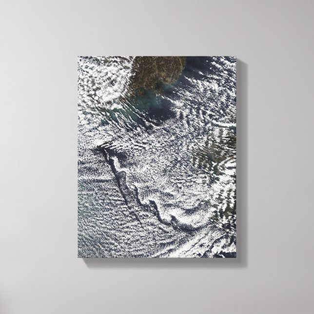 Cloud vortices off Cheju Do, South Korea 2 Canvas Print (Front)