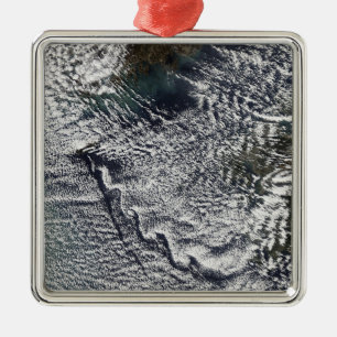 Cloud vortices off Cheju Do, South Korea 2 Metal Ornament
