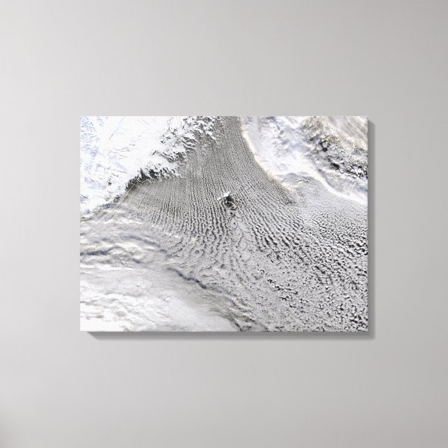 Cloud vortices off Jan Mayen Island Canvas Print (Front)