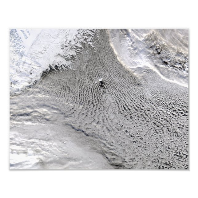 Cloud vortices off Jan Mayen Island Photo Print (Front)