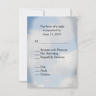 Cloud  Wedding RSVP Card