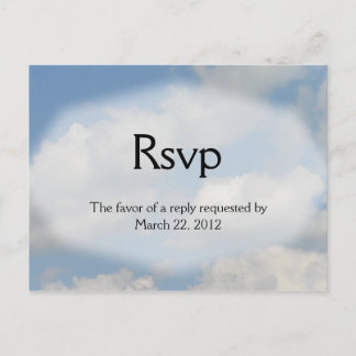Cloud  Wedding RSVP Invitation Postcard