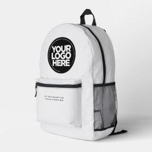 Cloud White Personalized Corporate Logo and Text Printed Backpack