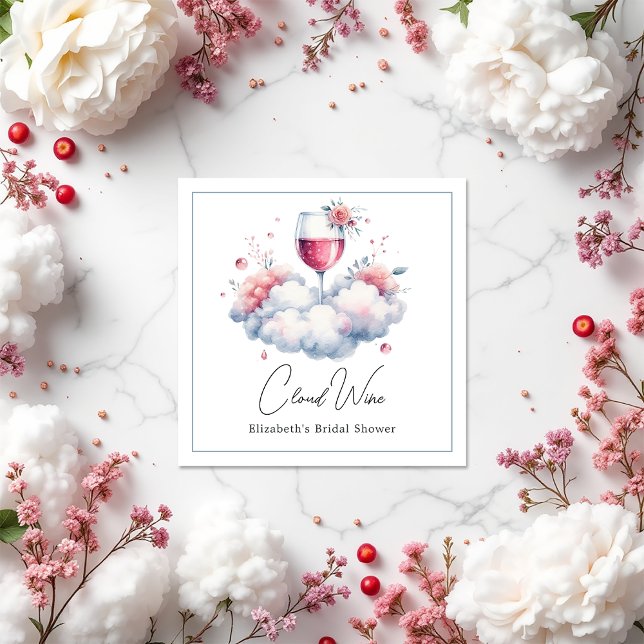 Cloud Wine Bridal Shower Napkins (Cloud Wine Bridal Shower Napkins)
