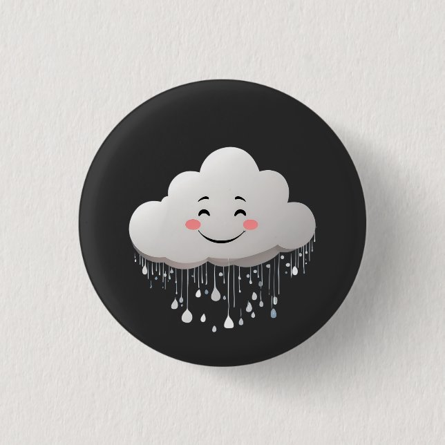 cloud with rain drops button (Front)