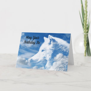 Cloud Wolf Dad Birthday Card